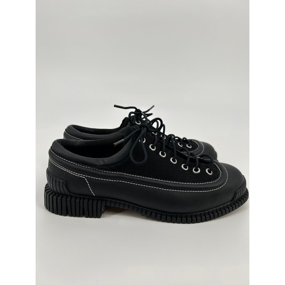 Camper Pix Black Leather Ortholite Lace Up Shoes Sneakers Womens size 39 - Picture 4 of 8